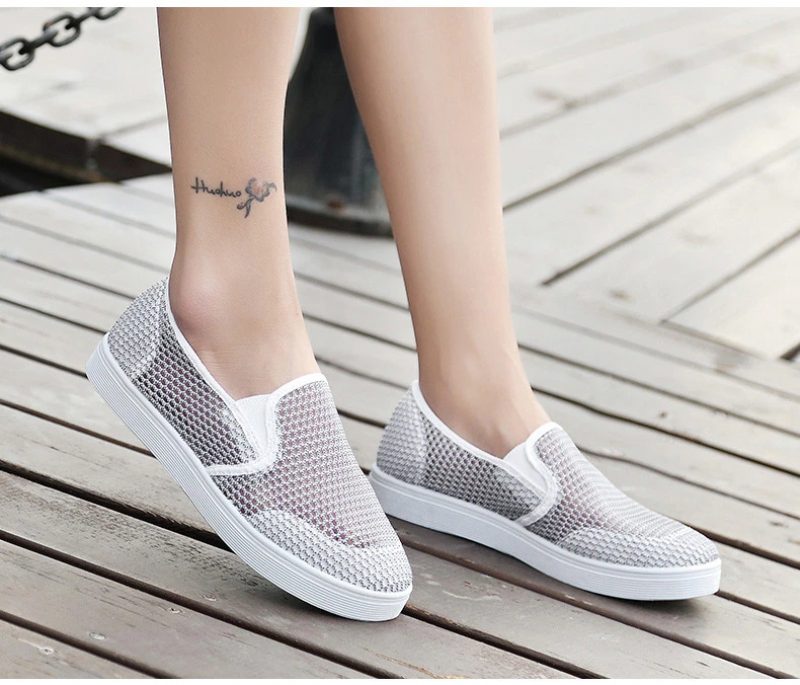 Ninel Damemode Flade Åndbare Loafers Sko - Pink