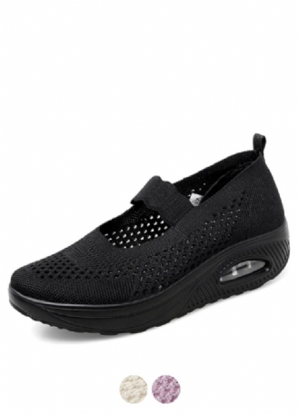 Ninoska Platform Slip-on Sorte Sko Til Kvinder
