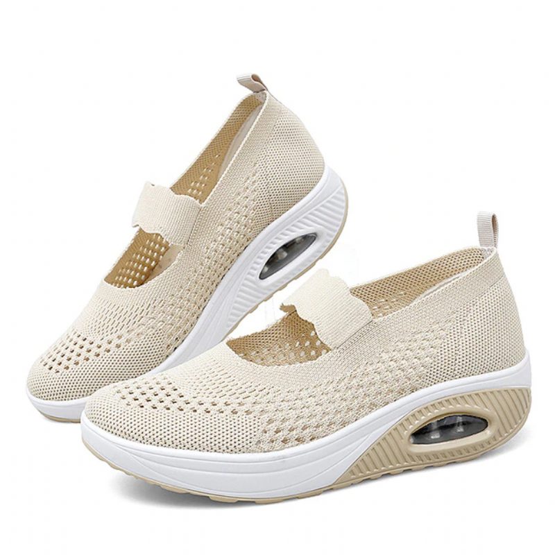 Ninoska Platform Slip-on Sorte Sko Til Kvinder - Sort