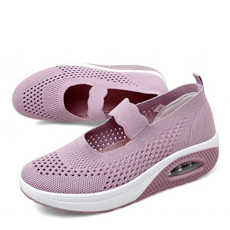 Ninoska Platform Slip-on Sorte Sko Til Kvinder - Sort