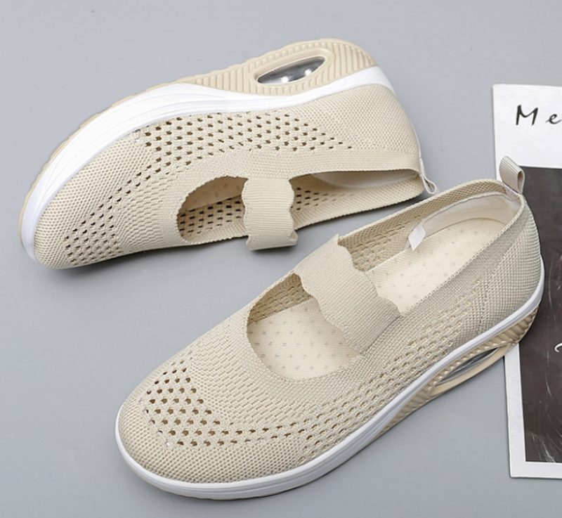 Ninoska Platform Slip-on Sorte Sko Til Kvinder - Sort
