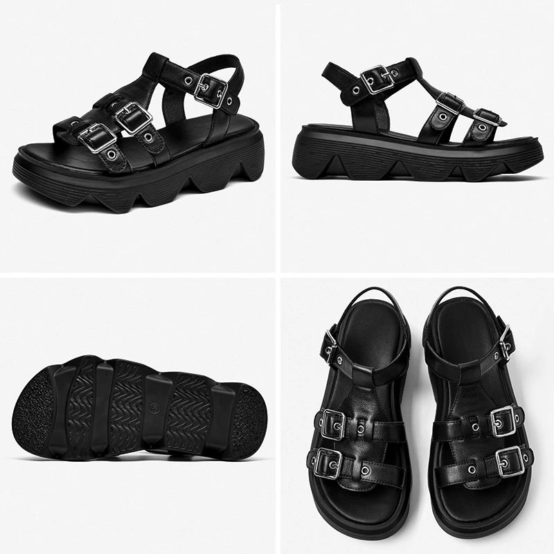 Noel Platform Sandal Til Kvinder - Sort