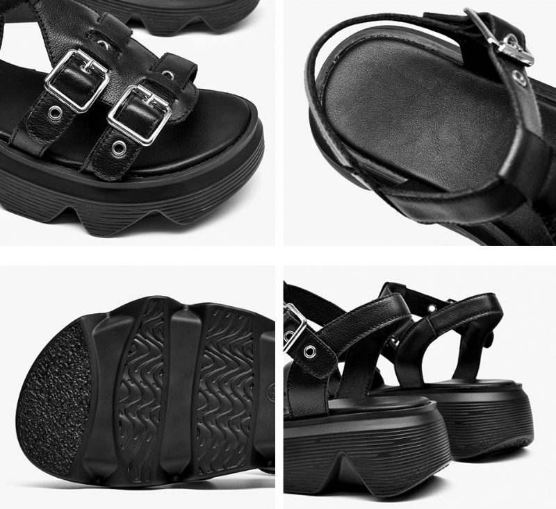 Noel Platform Sandal Til Kvinder - Sort