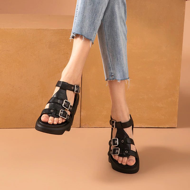 Noel Platform Sandal Til Kvinder - Sort