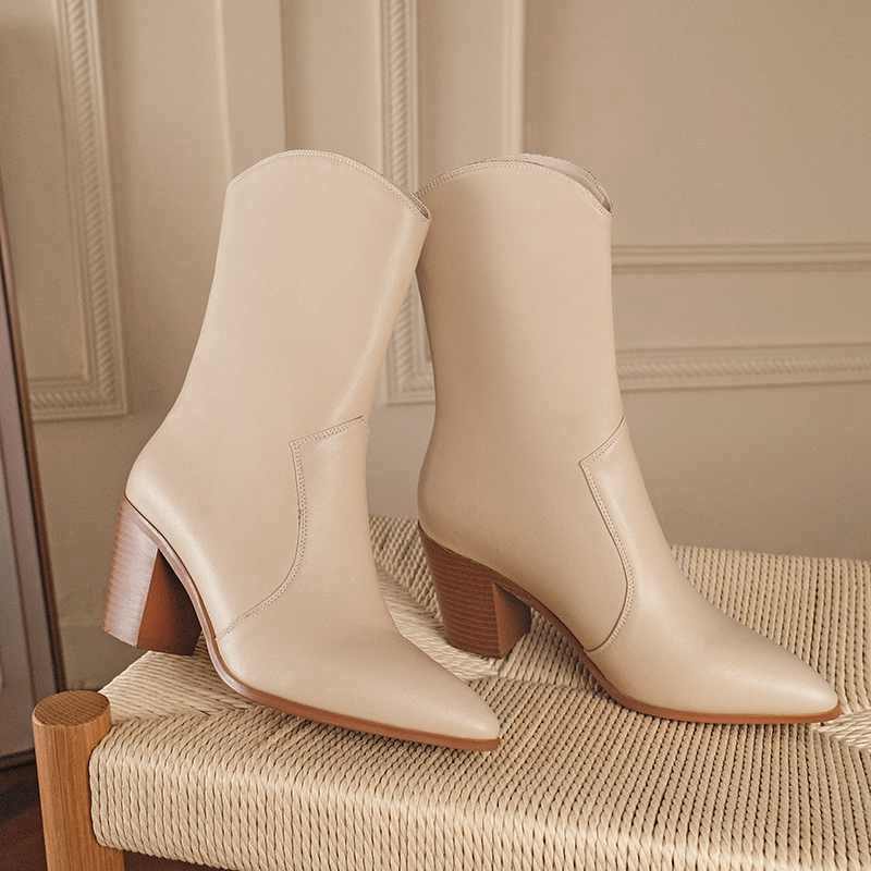 Nøgle Damestøvler - Beige