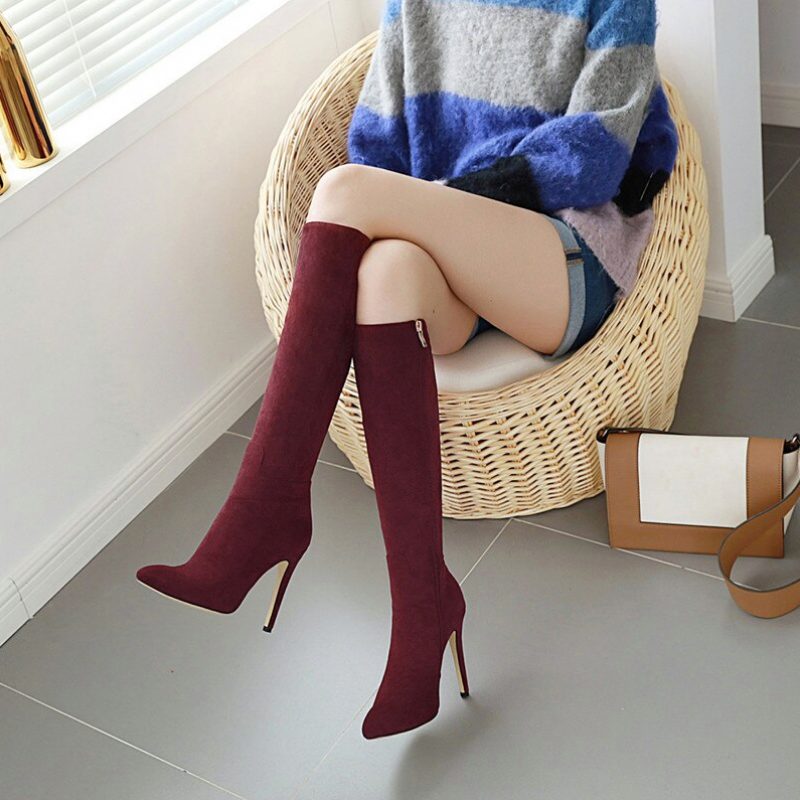 Nurys Boots Knælængde - Abrikos