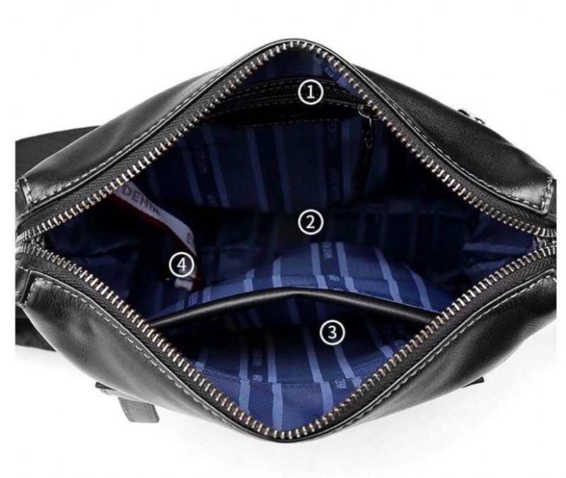 Octavio Crossbody-håndtaske Til Mænd - Sort
