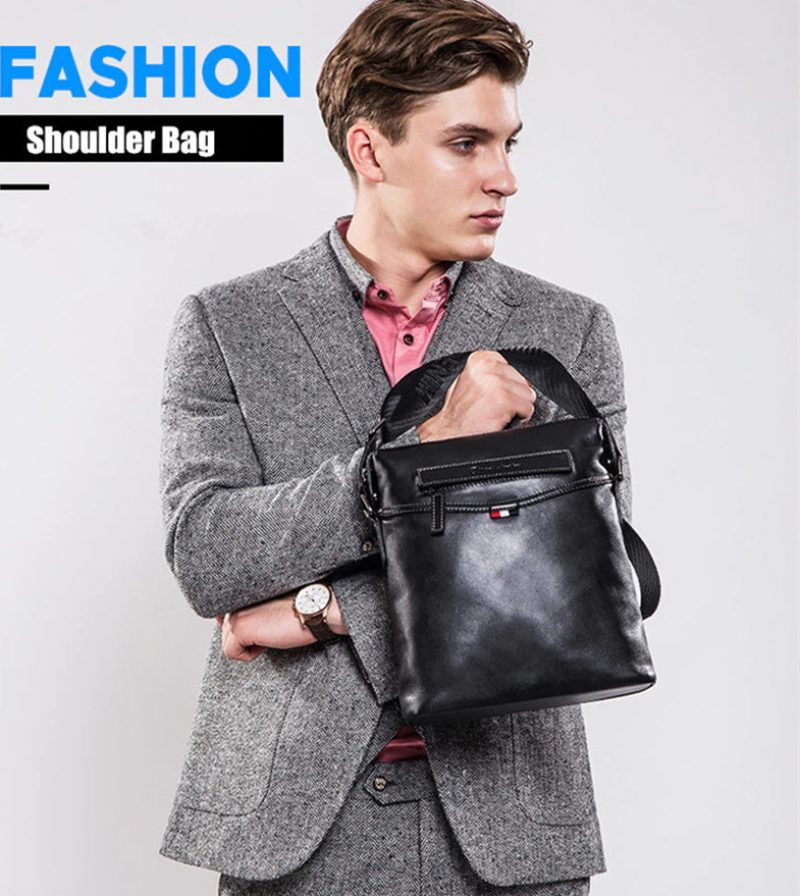 Octavio Crossbody-håndtaske Til Mænd - Sort