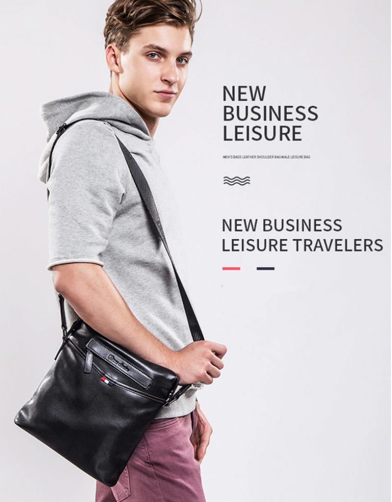 Octavio Crossbody-håndtaske Til Mænd - Sort