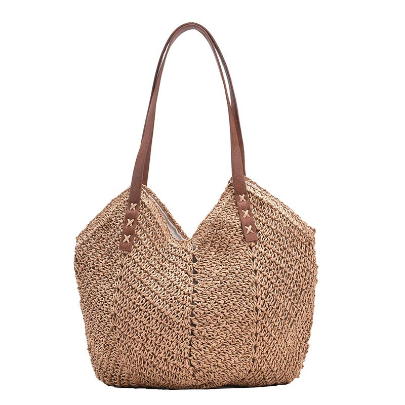 Oliver Dame Håndtaske Woven Beach - Khaki