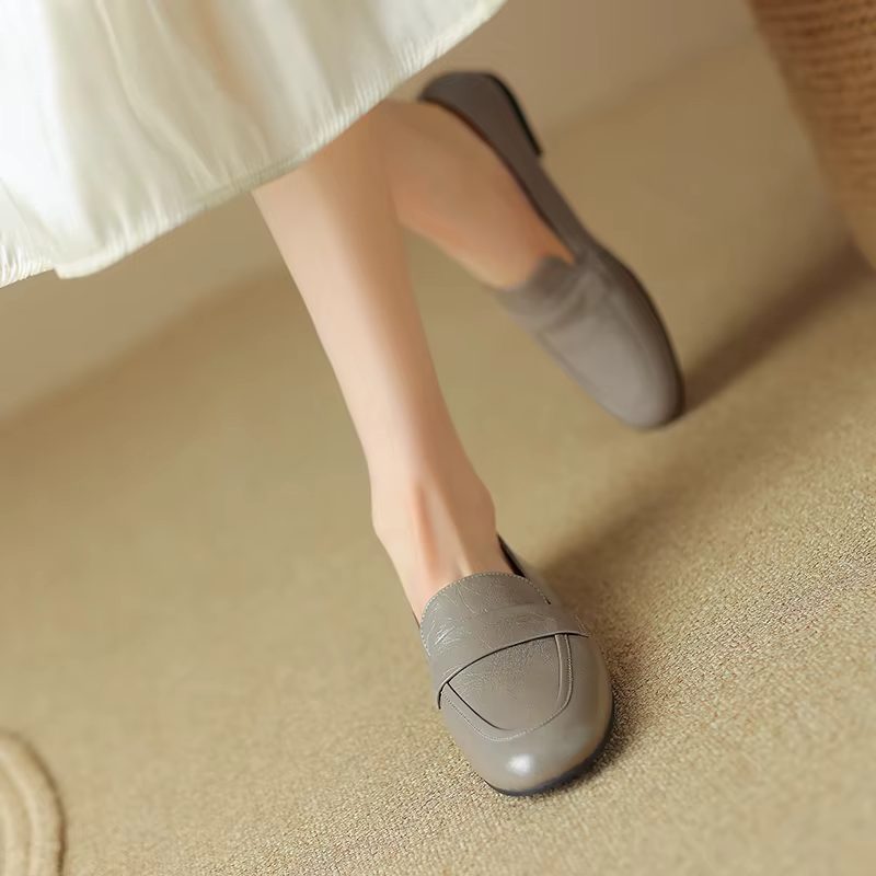Oriana Casual Loafers I Læder Til Kvinder - Sort