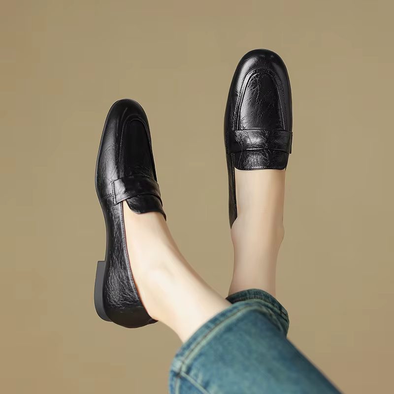 Oriana Casual Loafers I Læder Til Kvinder - Sort
