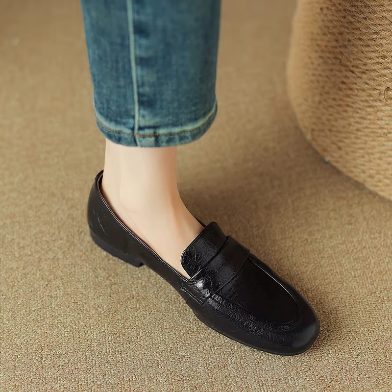 Oriana Casual Loafers I Læder Til Kvinder - Sort