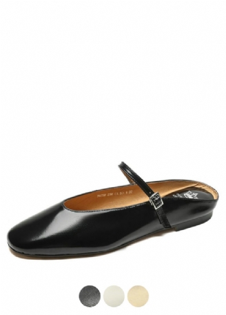 Oriana Dame Læder Sommer Flat Mules