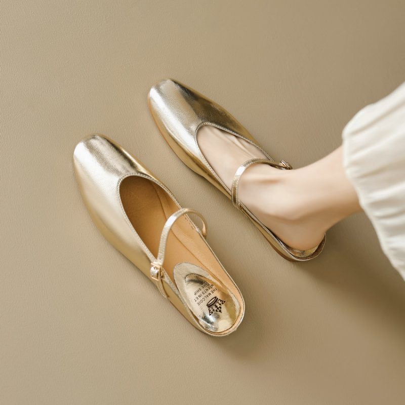 Oriana Dame Læder Sommer Flat Mules - Sort
