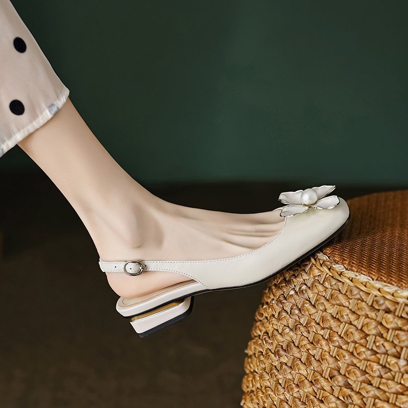 Oriana Damesandaler Med Lav Hæl - Beige