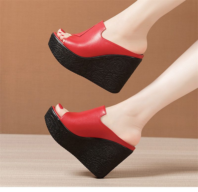 Ornella Sandal Med Kileplatform Til Kvinder - Sort