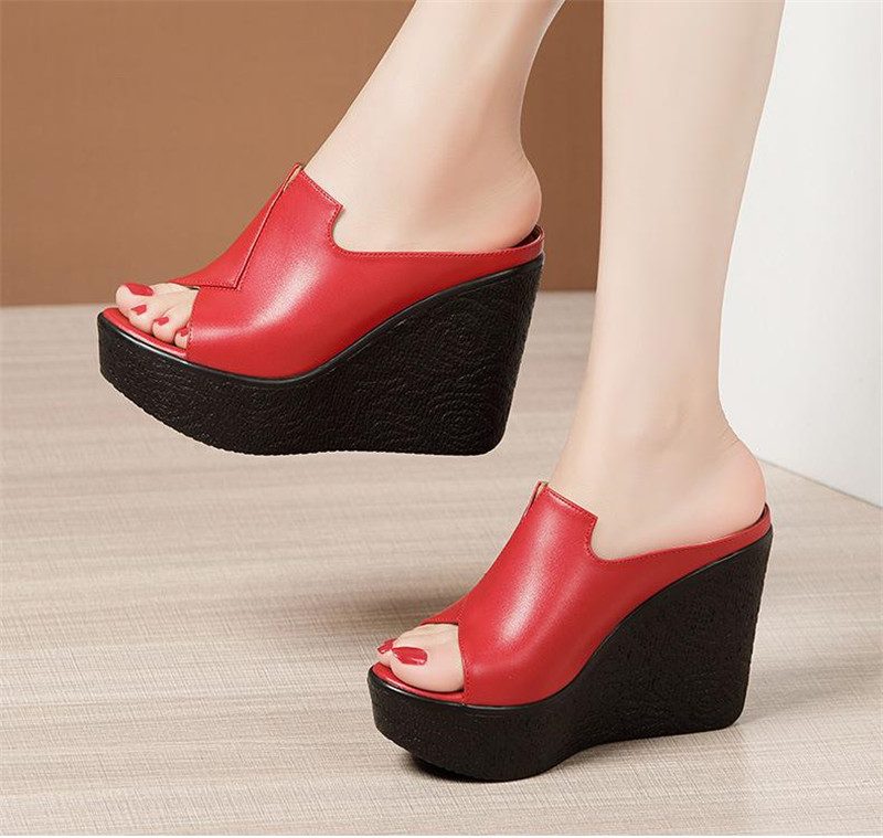 Ornella Sandal Med Kileplatform Til Kvinder - Sort
