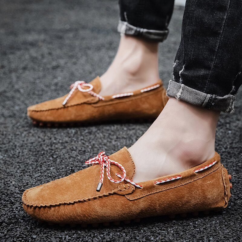 Oswaldo Loafer I Ruskind Til Mænd - Khaki 1