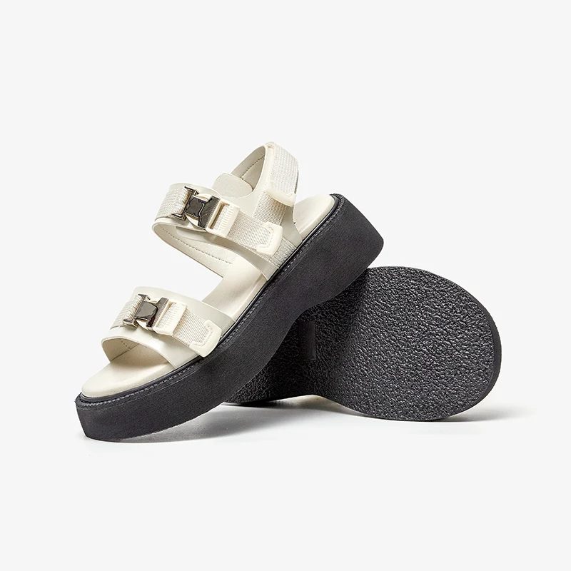 Pamela Sandal Med Åben Tå Til Kvinder - Sort