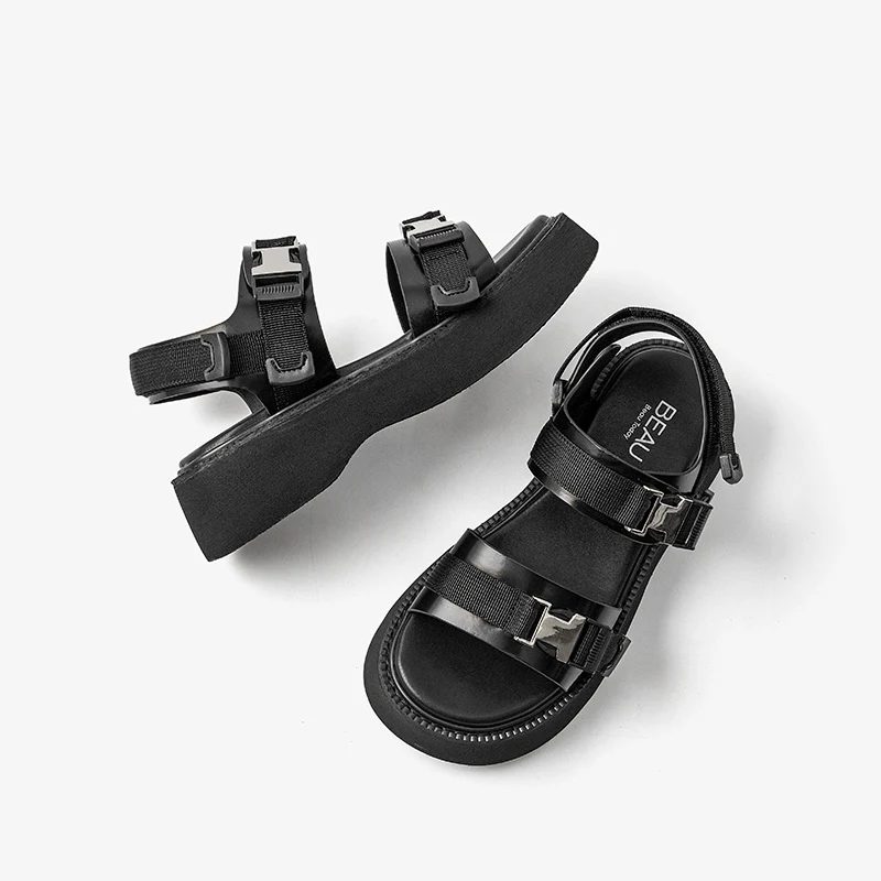 Pamela Sandal Med Åben Tå Til Kvinder - Sort