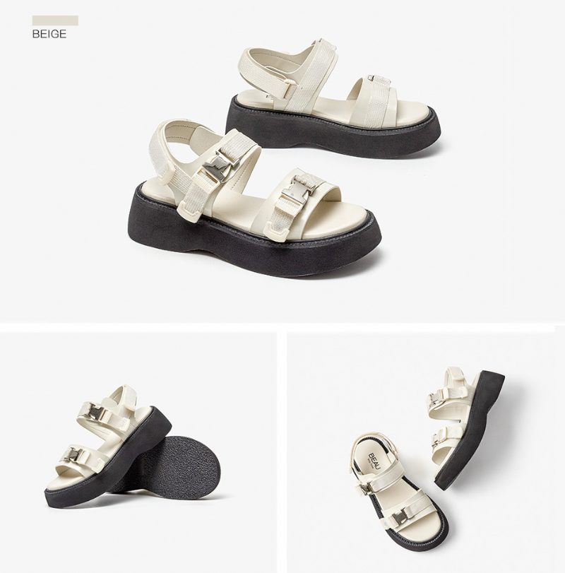 Pamela Sandal Med Åben Tå Til Kvinder - Sort