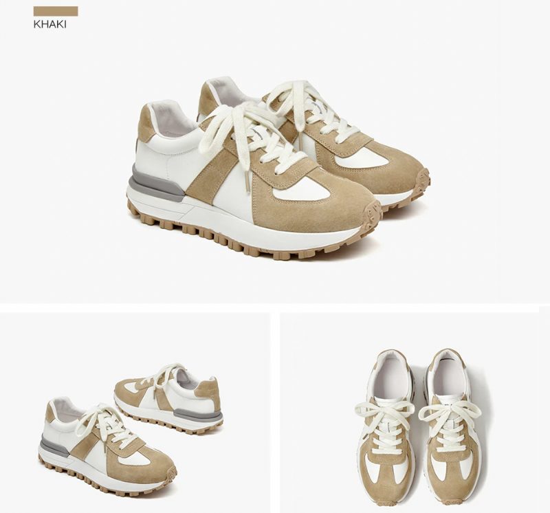 Panina Platform Sneaker I Flad Læder Til Kvinder - Brun
