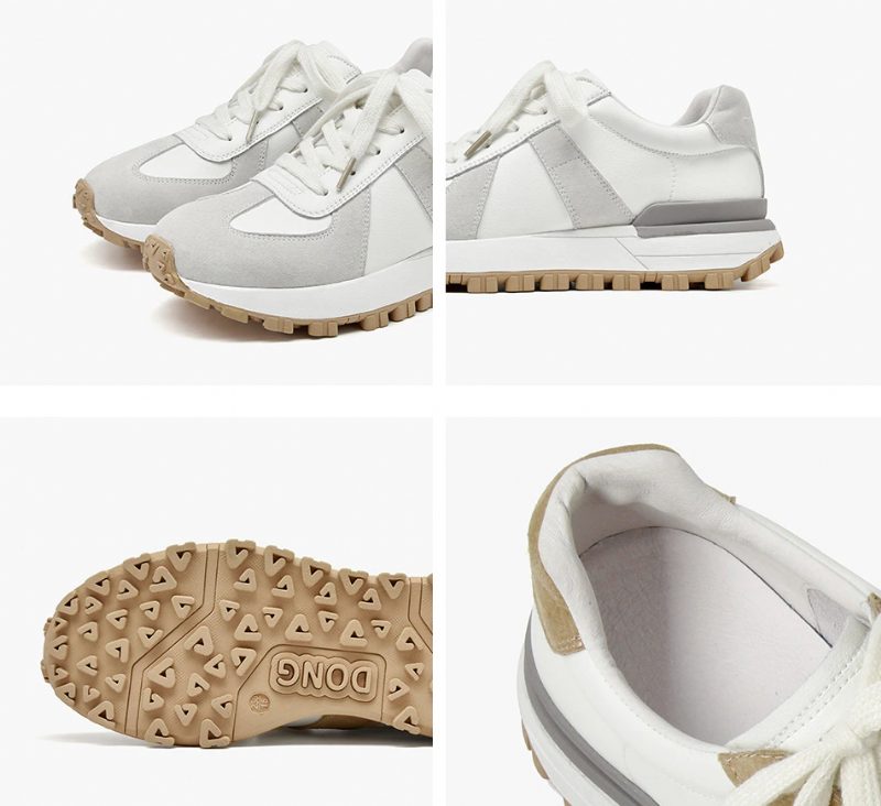 Panina Platform Sneaker I Flad Læder Til Kvinder - Brun