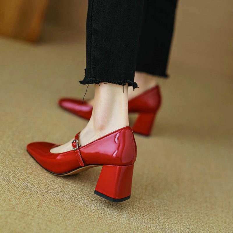 Paquita Kvinders Square Toe Pumps - Sort