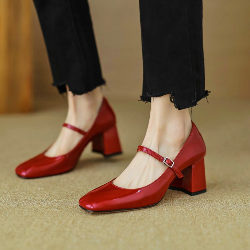 Paquita Kvinders Square Toe Pumps - Sort