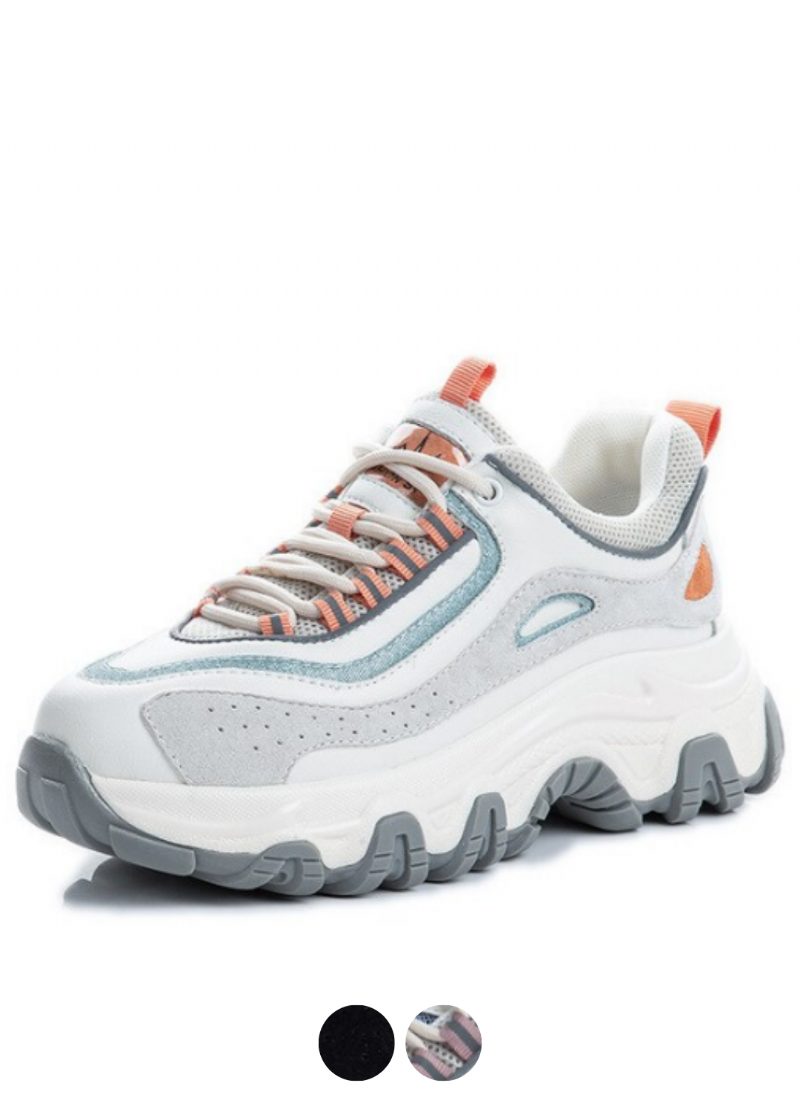 Pasquali Dame Sneakers Sko Ægte Læder Med Platform