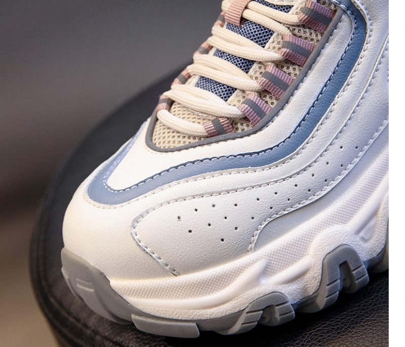 Pasquali Dame Sneakers Sko Ægte Læder Med Platform - Orange