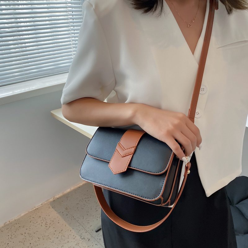 Patric Lille Designer Læder Crossbody Håndtaske Til Kvinder - Sort