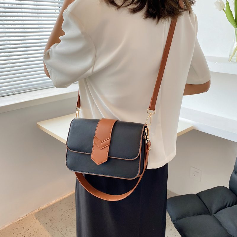 Patric Lille Designer Læder Crossbody Håndtaske Til Kvinder - Sort
