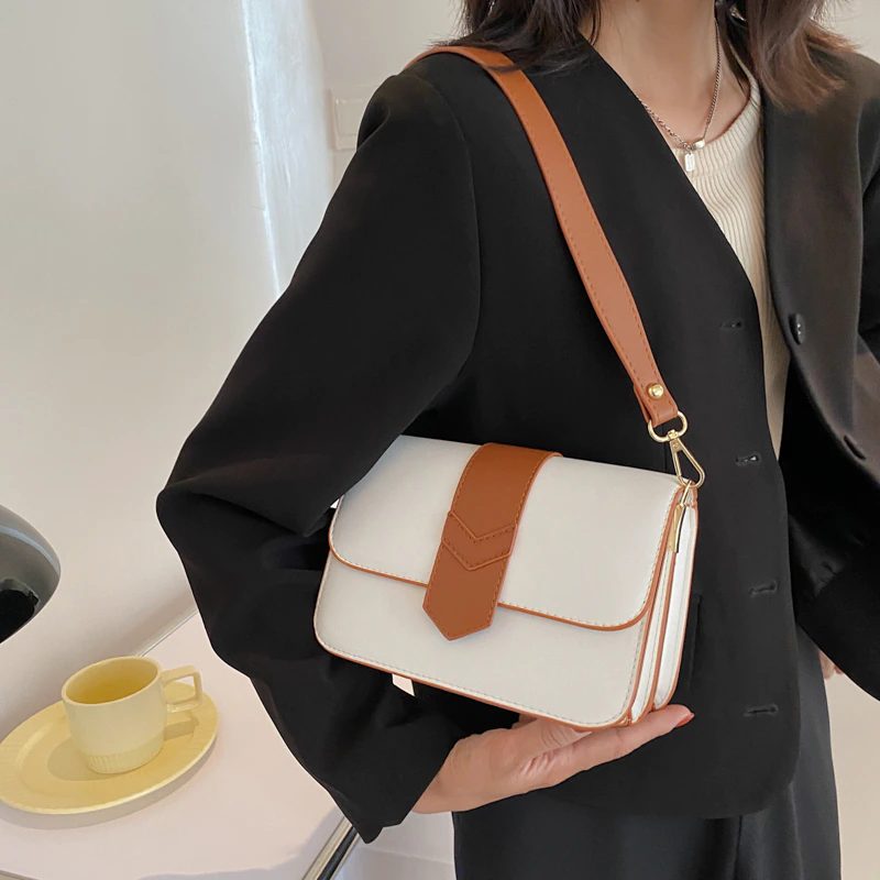 Patric Lille Designer Læder Crossbody Håndtaske Til Kvinder - Sort
