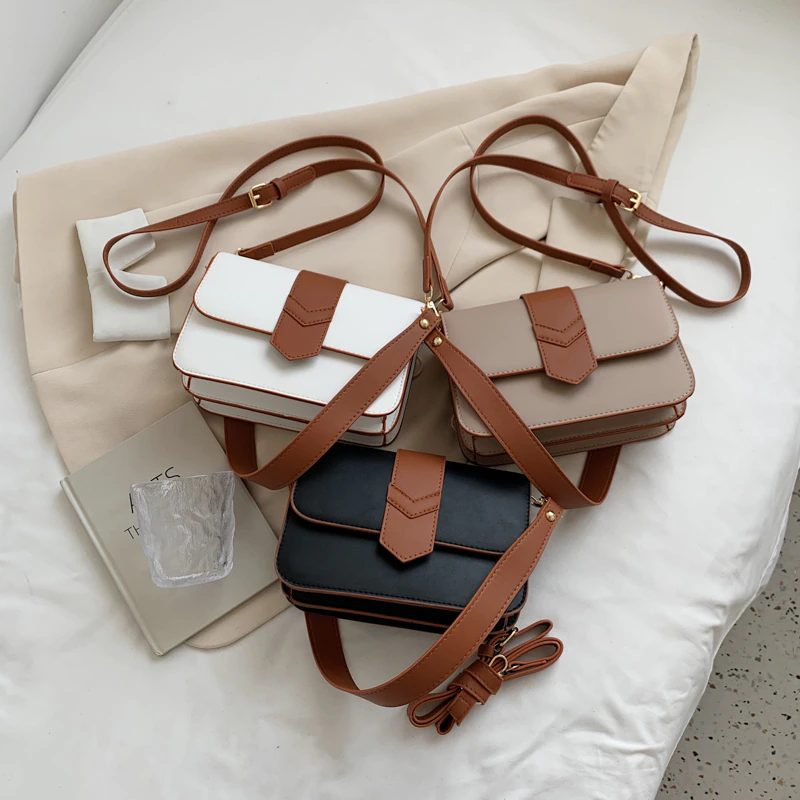 Patric Lille Designer Læder Crossbody Håndtaske Til Kvinder - Sort