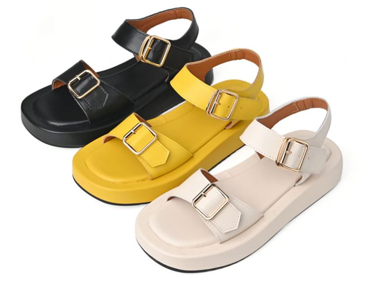 Peggy Flad Sandal Til Kvinder - Gul
