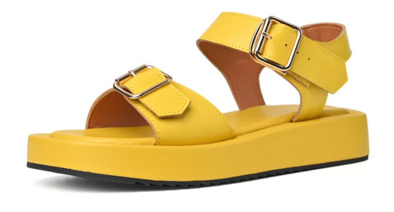 Peggy Flad Sandal Til Kvinder - Gul