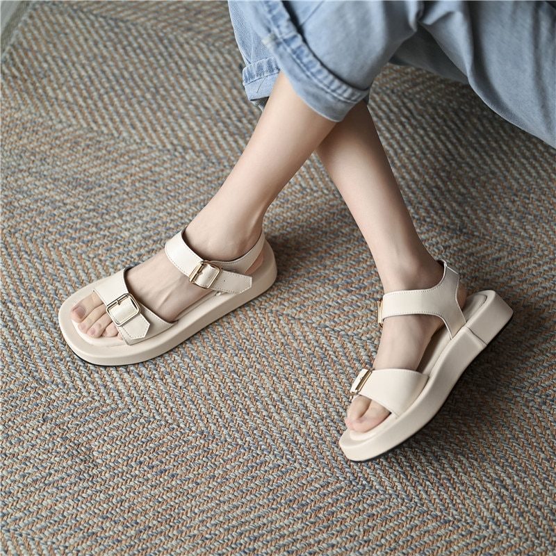 Peggy Flad Sandal Til Kvinder - Gul