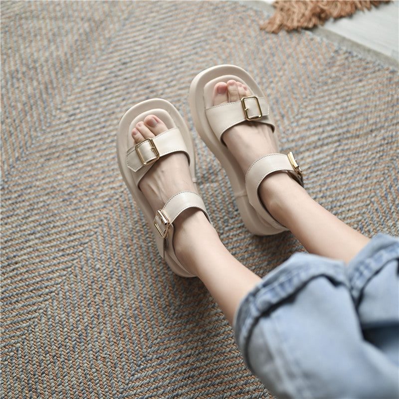 Peggy Flad Sandal Til Kvinder - Gul