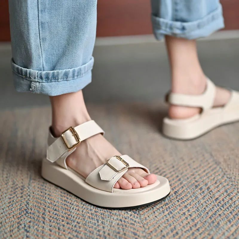 Peggy Flad Sandal Til Kvinder - Gul