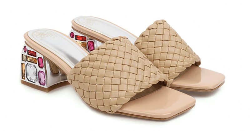 Peggy Højhælet Sandal Til Kvinder - Beige