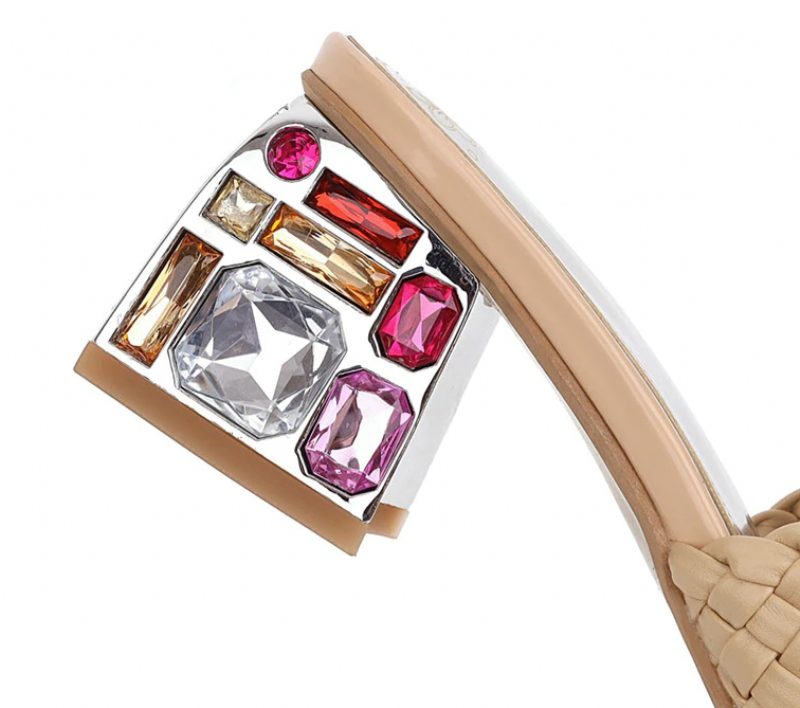 Peggy Højhælet Sandal Til Kvinder - Beige