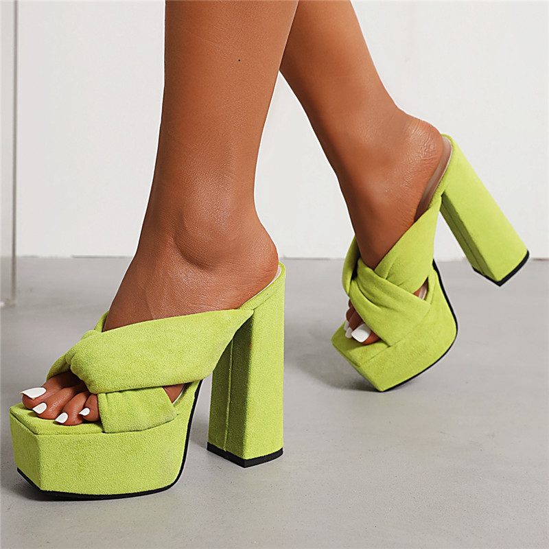 Penelope Platform Sandal Til Kvinder - Grøn