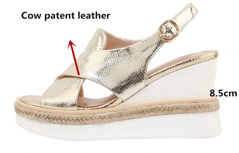 Peniche Elegant Wedge Sandal Til Kvinder - Sølv