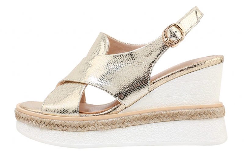 Peniche Elegant Wedge Sandal Til Kvinder - Sølv