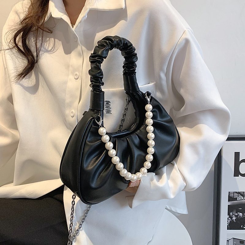 Perla Small Luxury Crossbody-håndtaske Til Kvinder - Sort