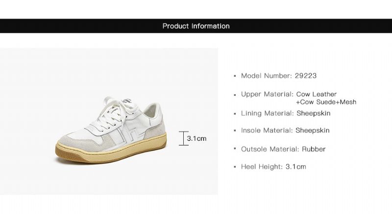 Picco Sneaker Læder Snøresko Til Kvinder - Beige Grå