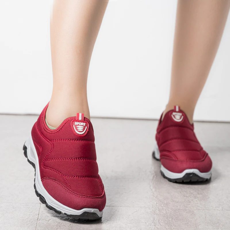 Pilory Warm Waterproof Sneaker Til Kvinder - Rød