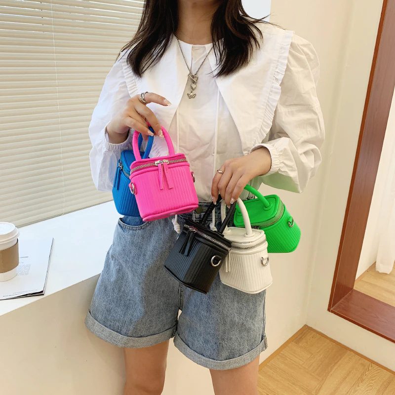Pinky Crossbody-håndtaske I Læder Til Kvinder - Pink